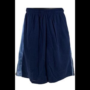 X-Pro Men's Active Athletic Moister Wicking Shorts with Design Navy - Regular